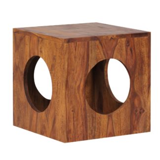Beistelltisch MUMBAI Massivholz Sheesham 35x35 cm Cube Wohnzimmer-Tisch Design Landhaus-Stil Couchtisch quadratisch