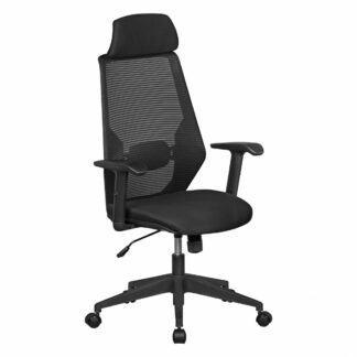 NetStar | Bürostuhl Stoff-Sitzfläche in schwarz | Schreibtischstuhl mit Rückenlehne | Drehstuhl höhenverstellbar