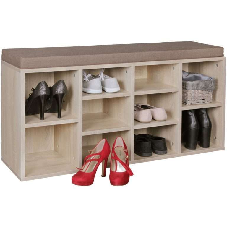 Schuhbank mit Sitzfläche GarderobenBank Holz online kaufen