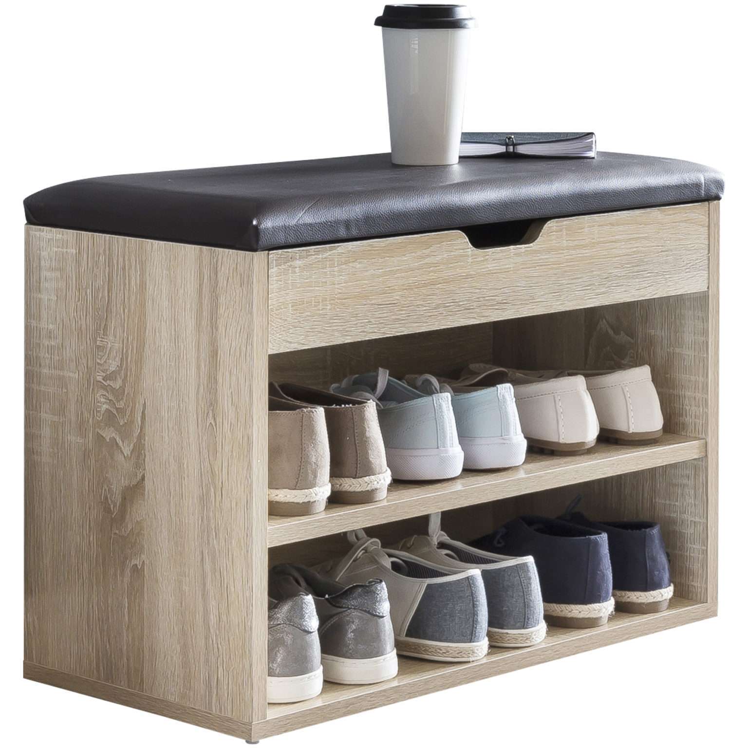 Schuhschrank Sheesham Massivholz 100x105x10 cm Schuhregal kaufen