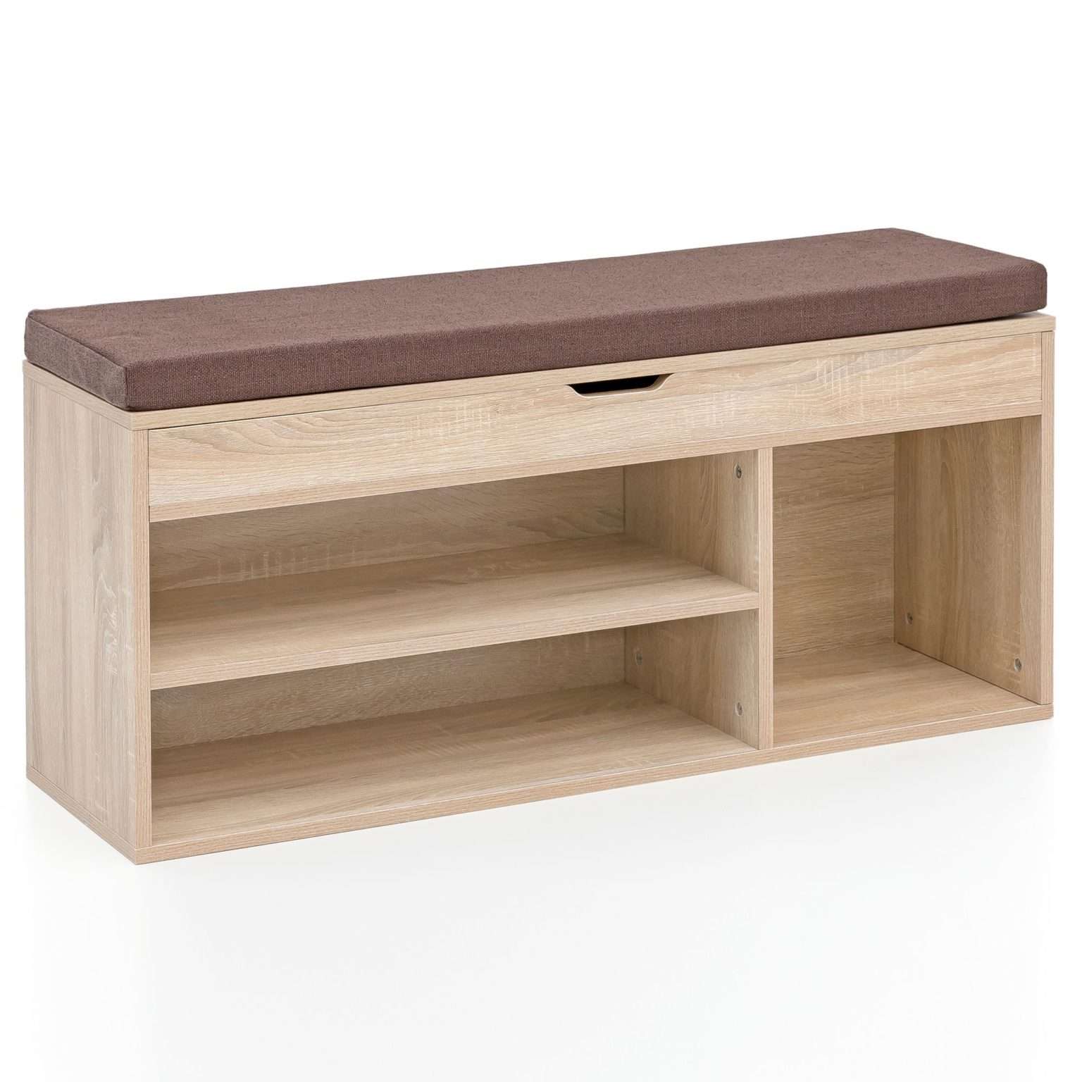 Schuhbank mit Sitzfläche GarderobenBank Holz 104x51x32 kaufen