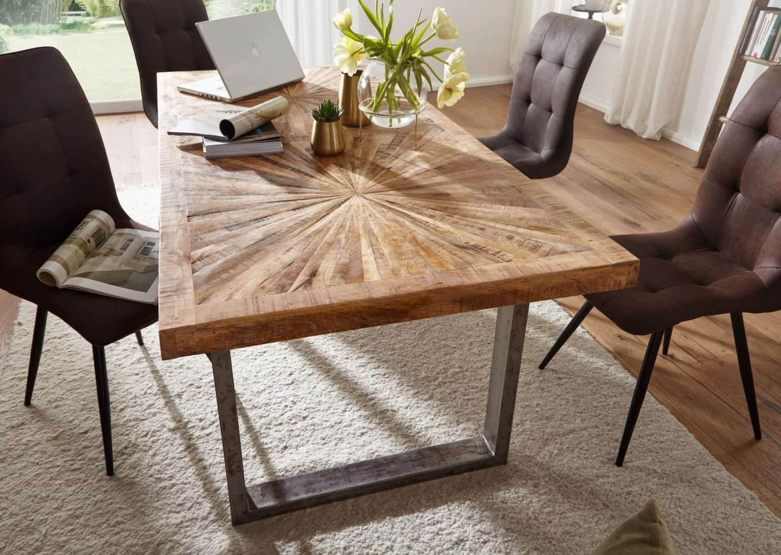 Esstisch Mango Massivholz Esszimmertisch 200x76,5x100 cm kaufen