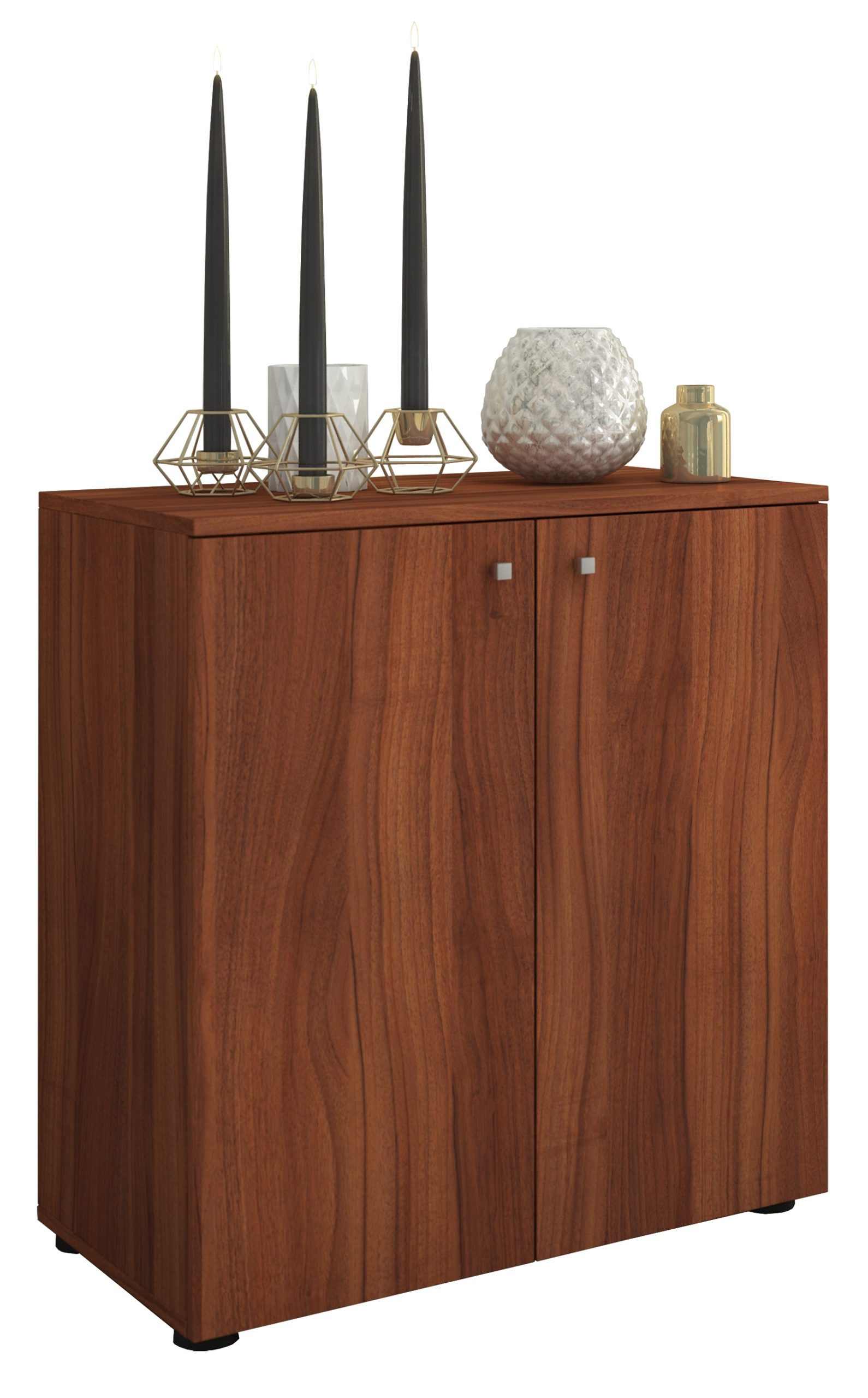Kommode VCM Vandol V1 - Kern-Nussbaum Weiß