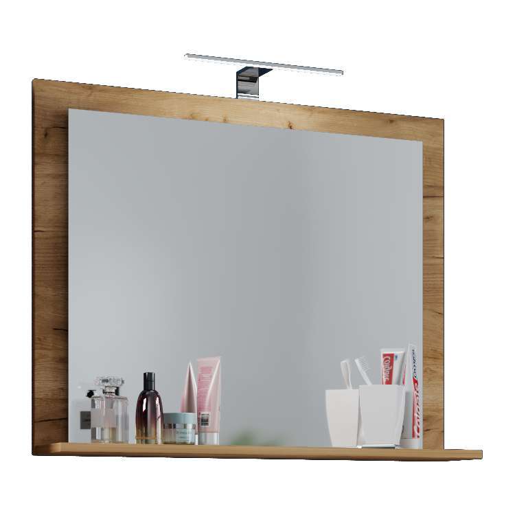 Spiegel VCM Lendas 60cm - Honig-Eiche Honig-Eiche/Weiß