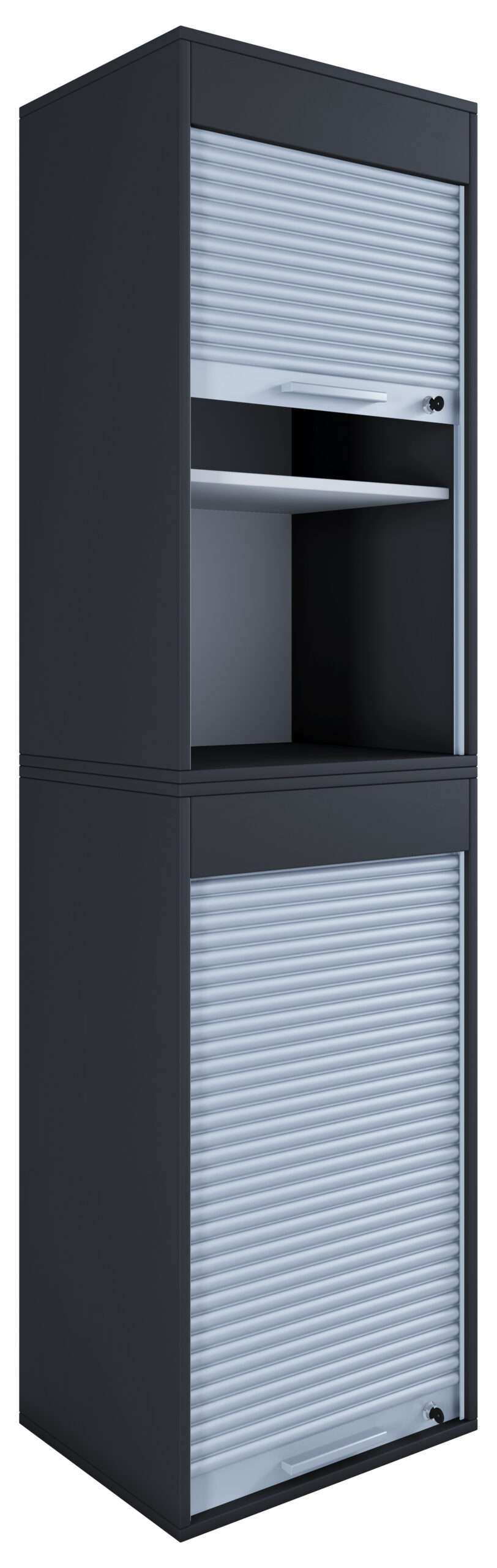 Büroschrank VCM Aktos XL - Schwarz Weiß