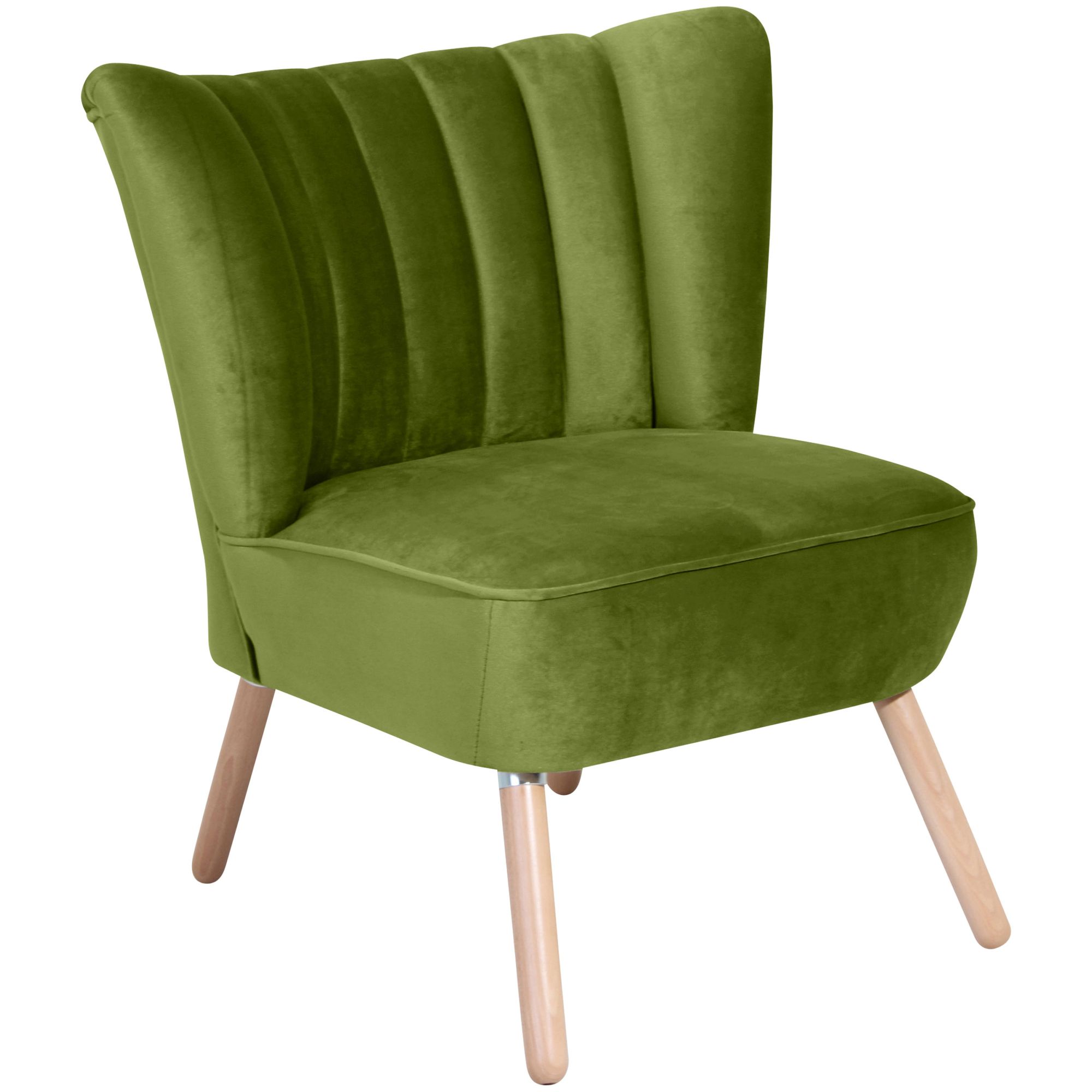 Max Winzer Sessel Alessandro Samtvelours - Oliv Rot